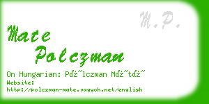 mate polczman business card